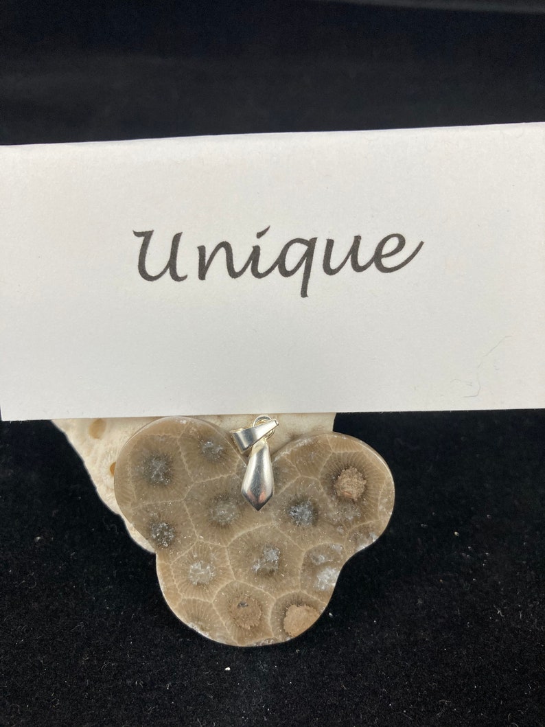 Mickey Mouse Petoskey Stone Sterling Silver Pendant - Etsy