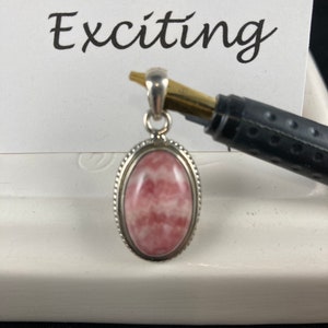 Rhodochrosite in Sterling Silver Pendant