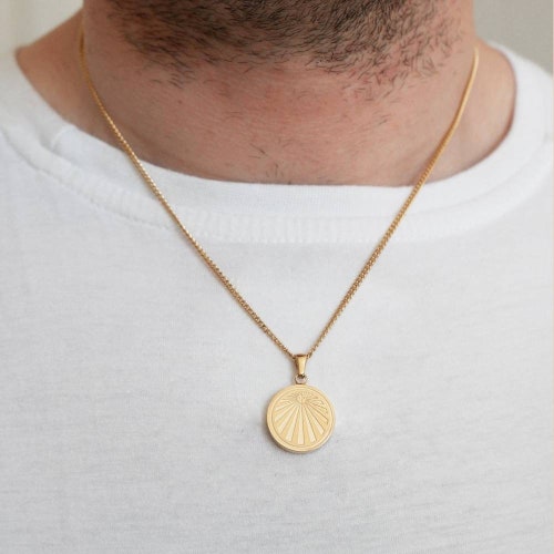 Pendant Necklace Mens Christian 