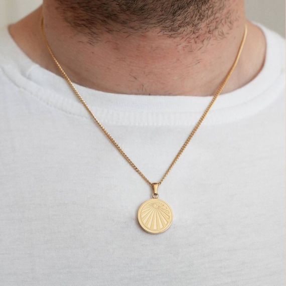 Pendant Necklace Mens Christian 