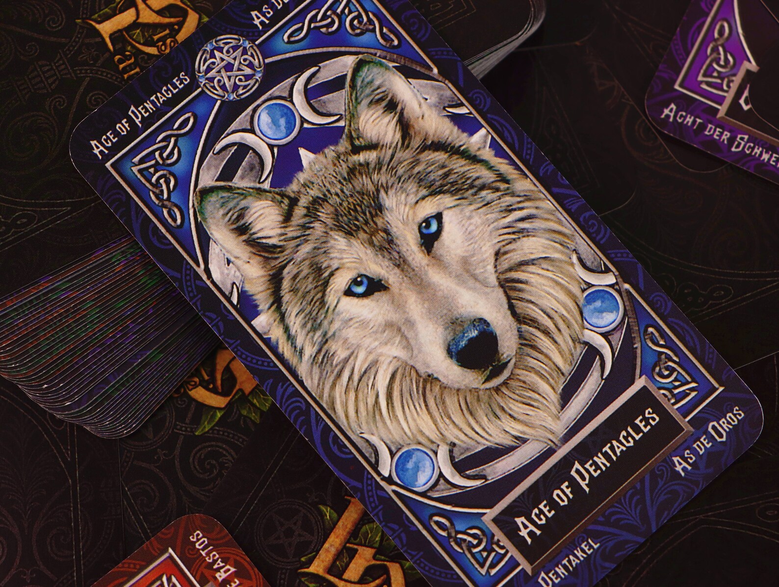 Wolf Tarot cards deck with guidebook for beginners Tarot Etsy