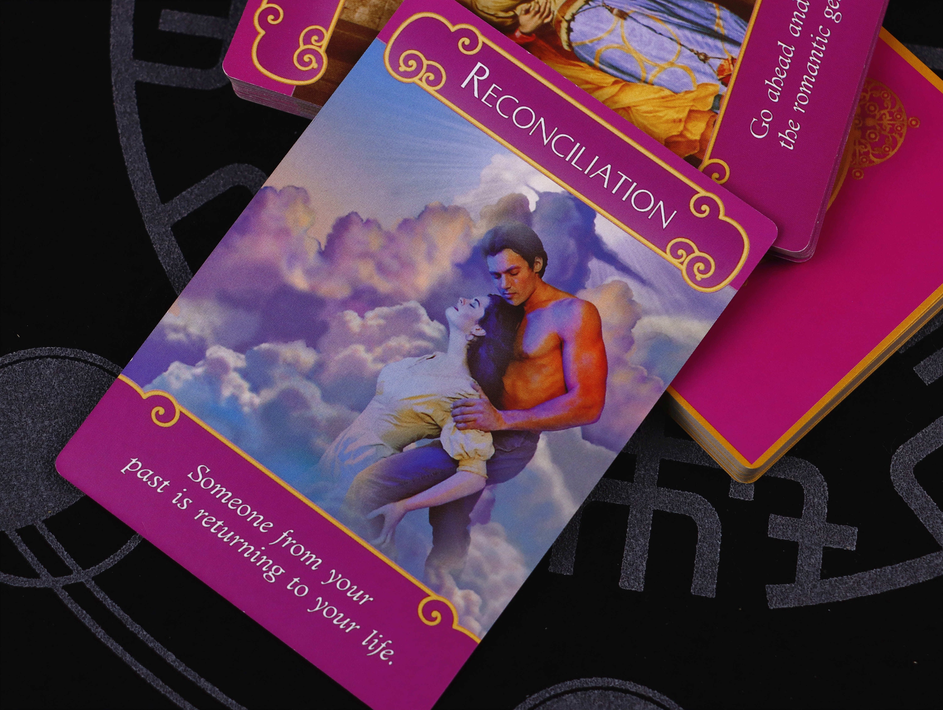 The Romance Angels Oracle Cards / Pink Tarot Deck with book / | Etsy