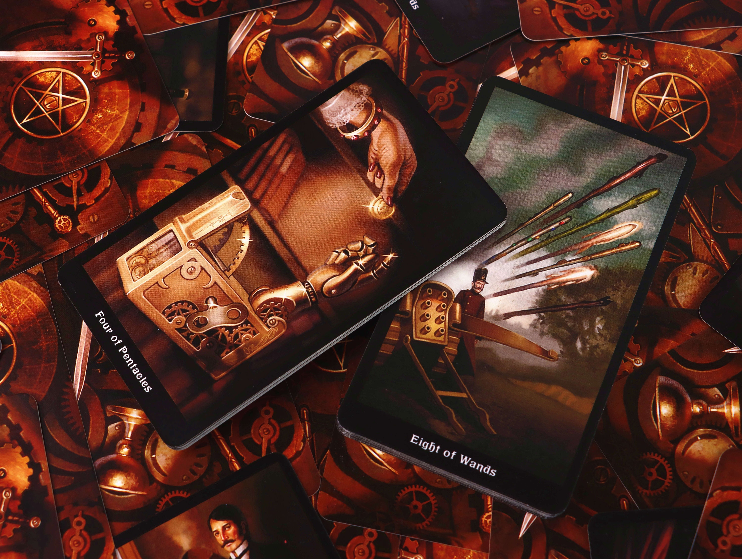 Steampunk tarot card deck for divination Vintage tarot deck Etsy