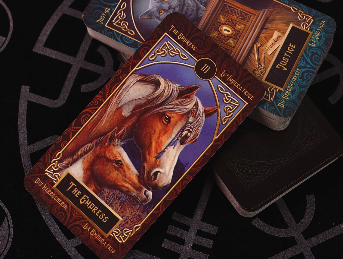 Wolf Tarot cards deck with guidebook for beginners Tarot Etsy