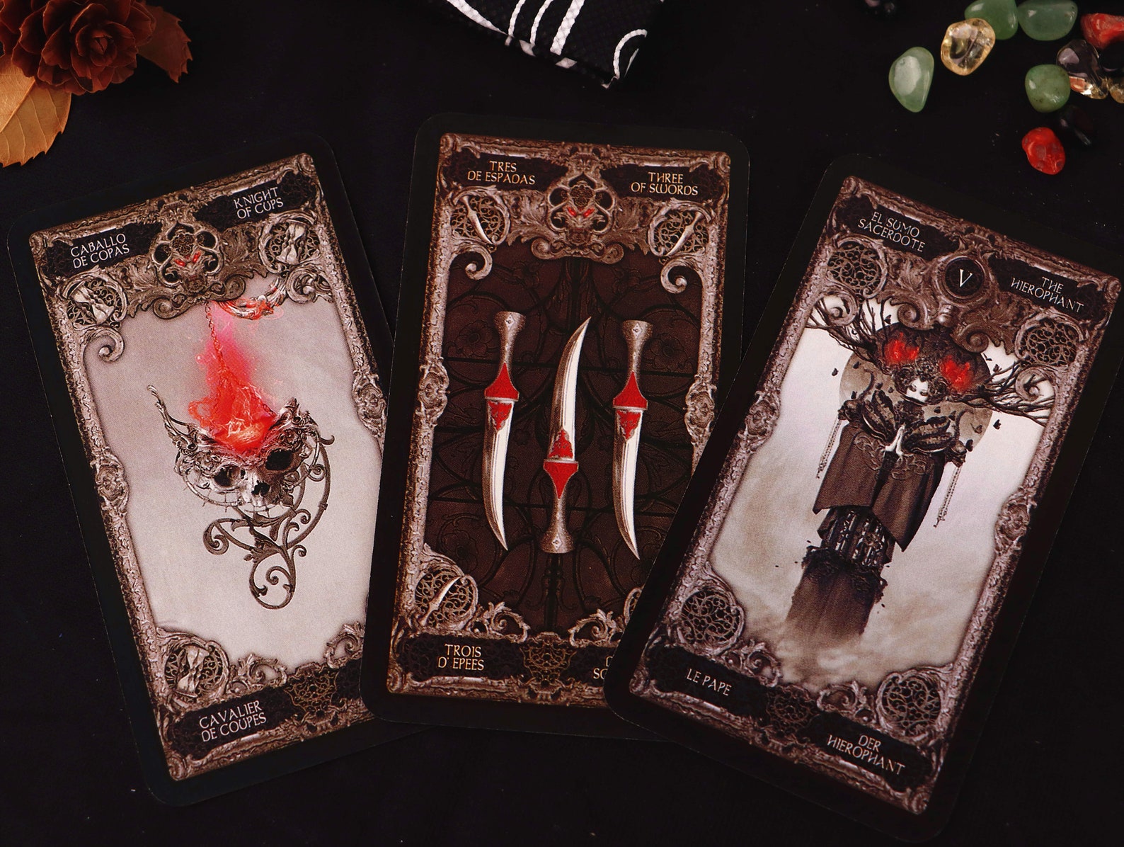 Dark Tarot cards deck with guidebook / Tarot deck for | Etsy
