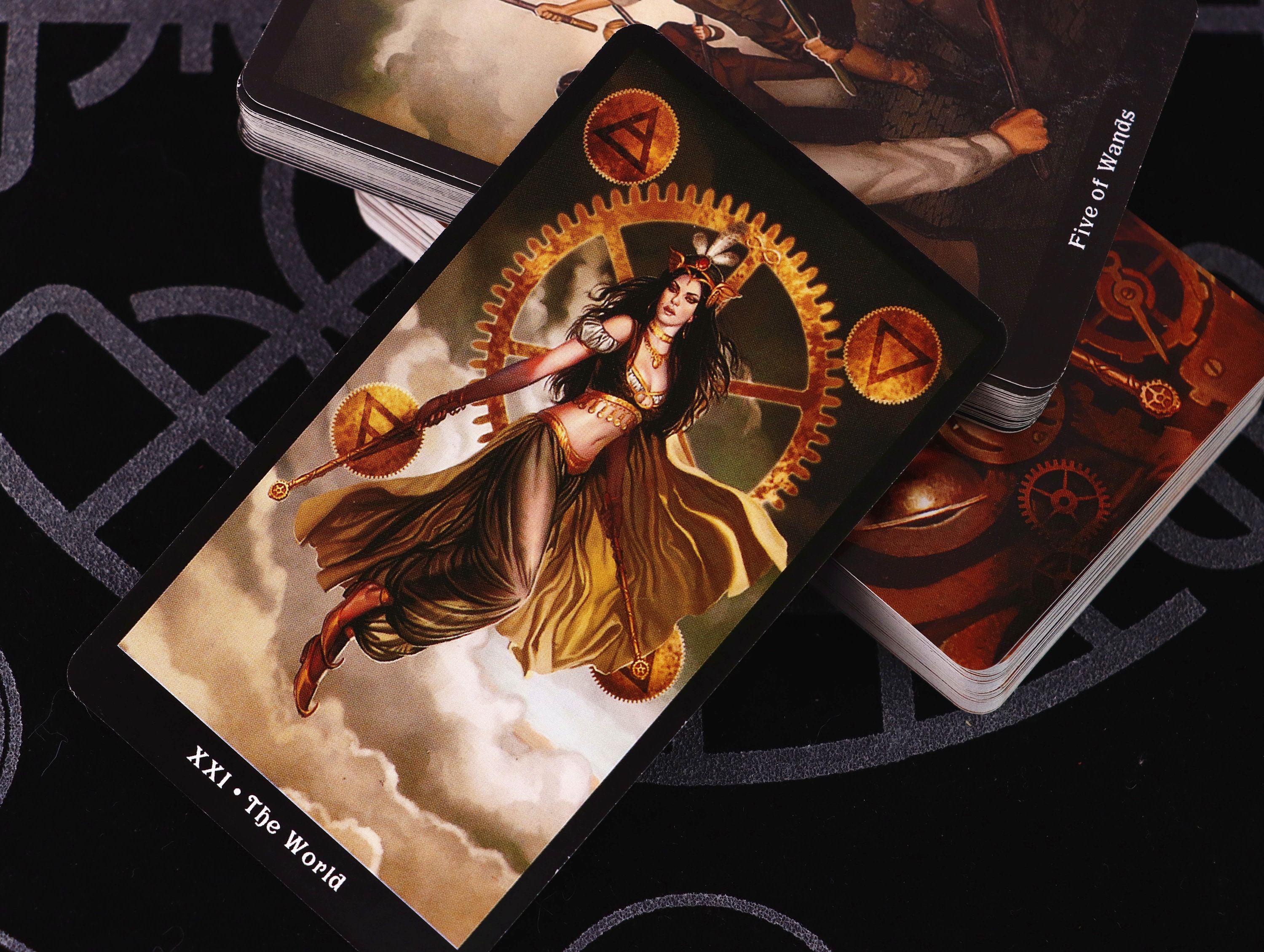 Steampunk tarot card deck for divination Vintage tarot deck Etsy