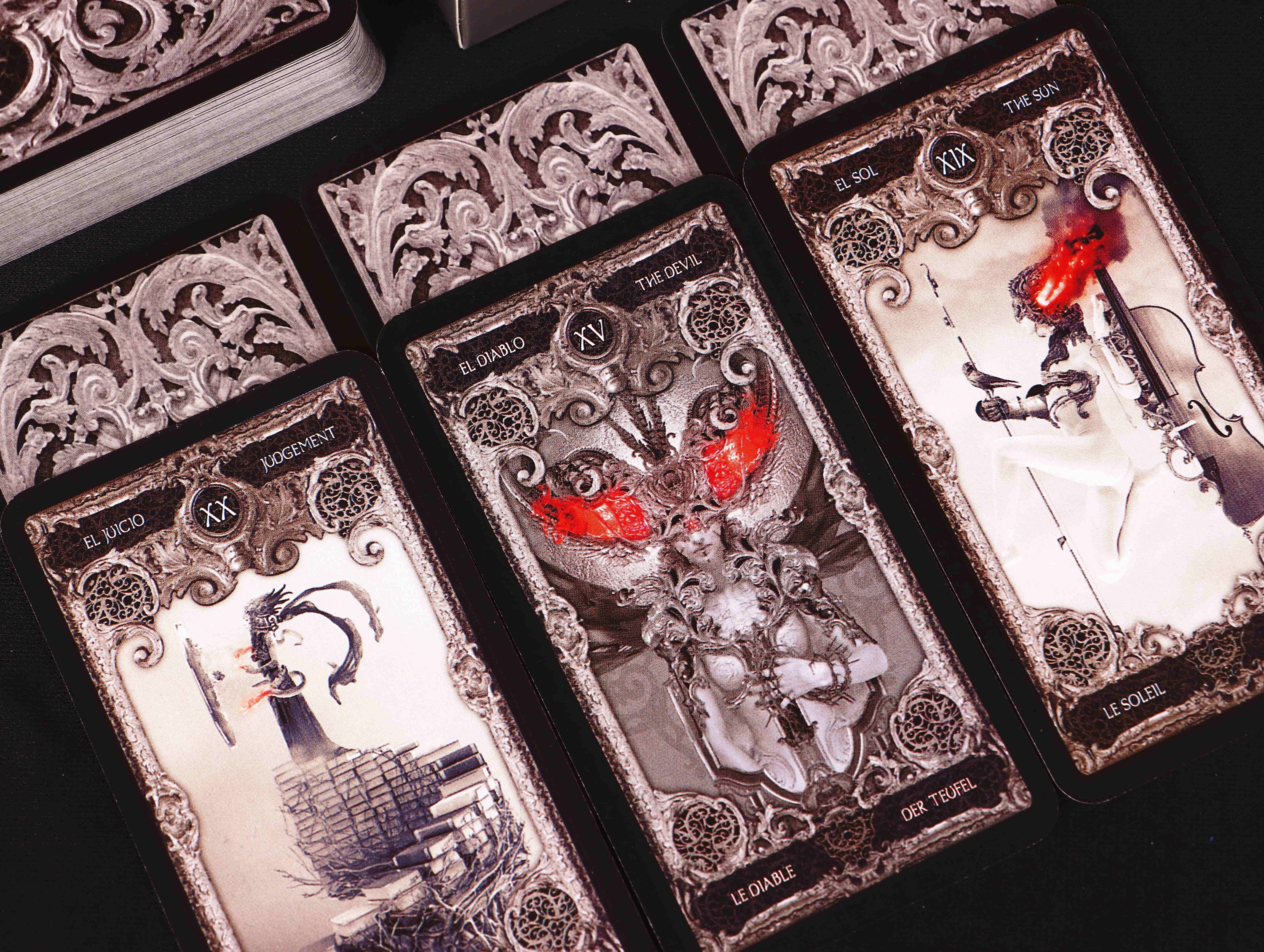 Unique Dark tarot cards deck for beginners Vintage tarot | Etsy
