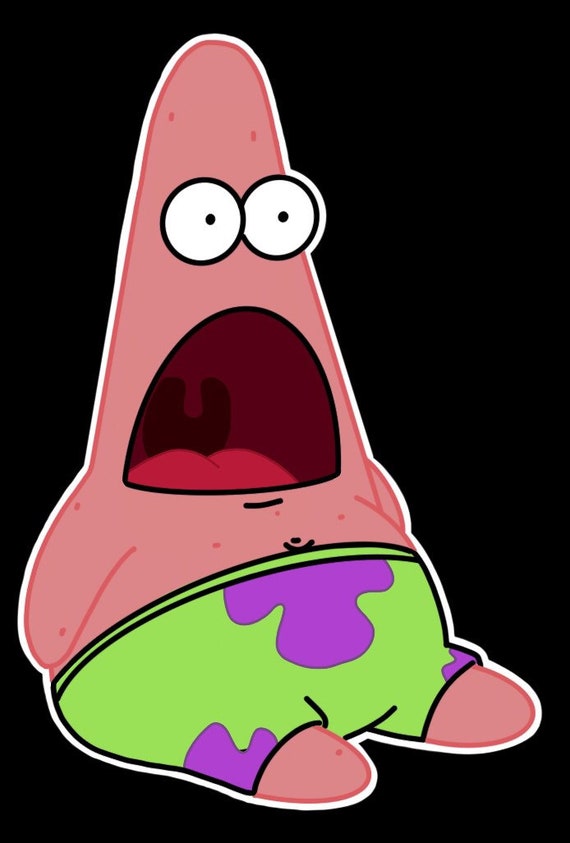 Patrick Star Shocked Meme Vinyl Sticker Nickelodeon - Etsy