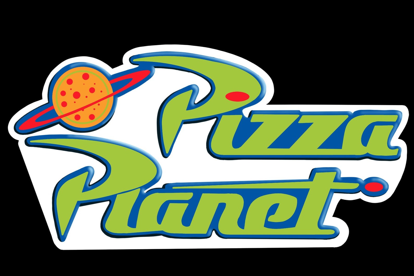 90s Toy Story Pizza Logo Vinyl Sticker Disney Pixar Etsy