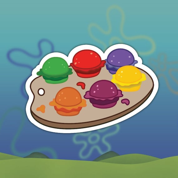 Spongebob Pretty Patties Vinyl Sticker Nickelodeon Spongebob Etsy