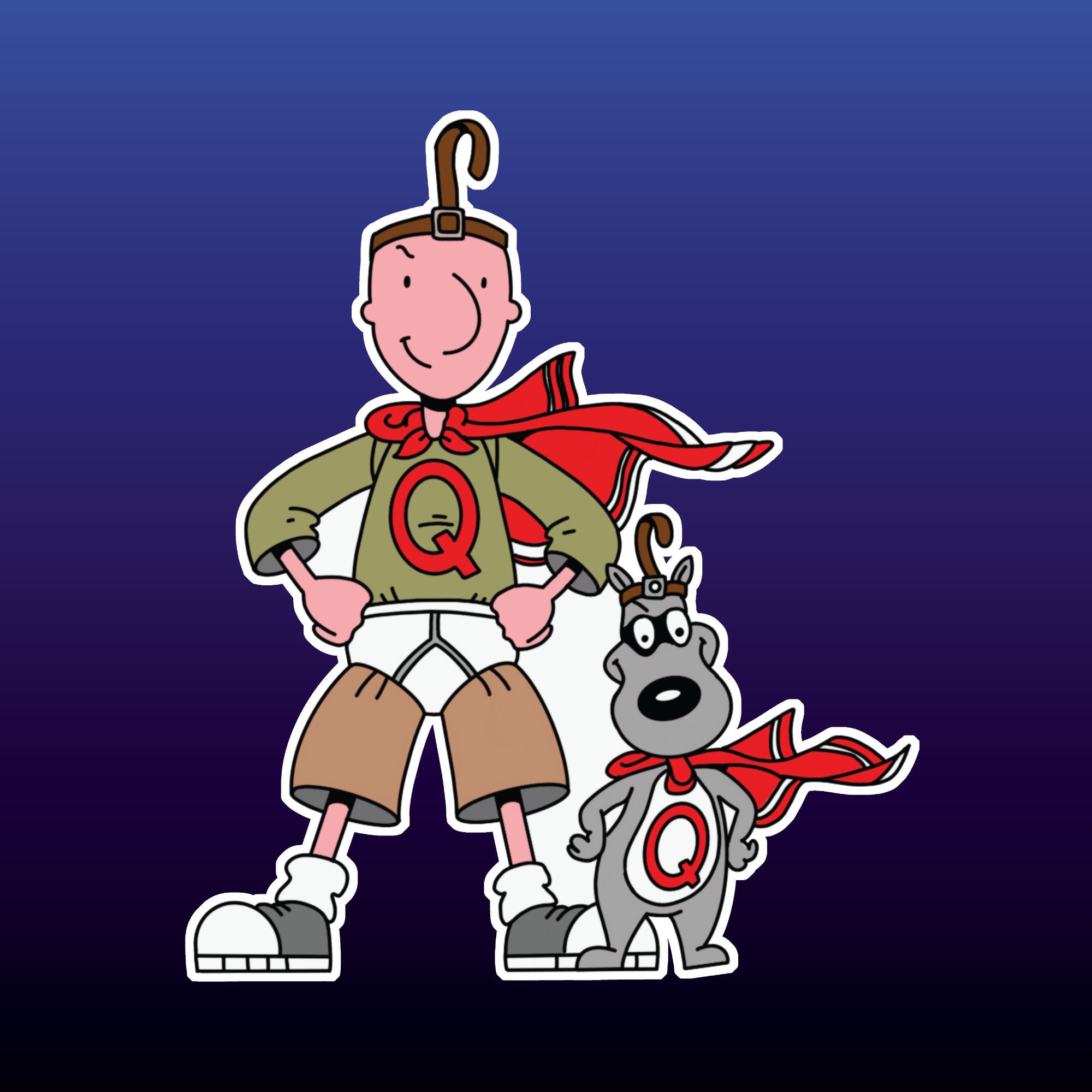 Doug and Porkchop as Quailman Vinyl Sticker 90s Etsy UK