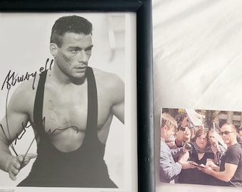 Jean Claude Van Damme genuine SIGNED Autographed Framed 8x10 Photo COA
