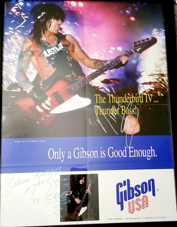 Motley Crue Nikki Sixx AM Signed Autographed Framed 18x26 - Etsy