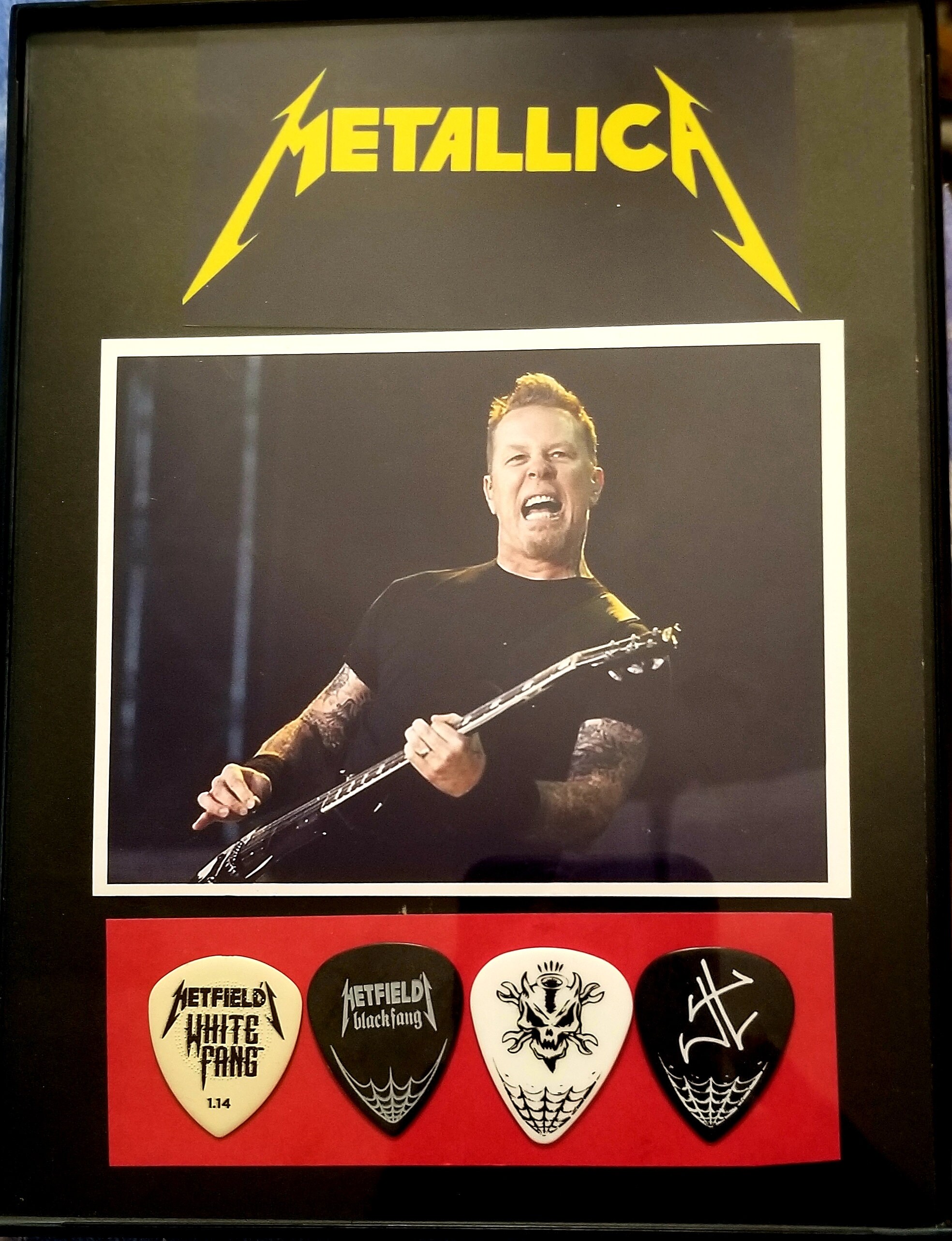 Metallica James Hetfield Photo Framed 4 Guitar Pick Lot Etsy
