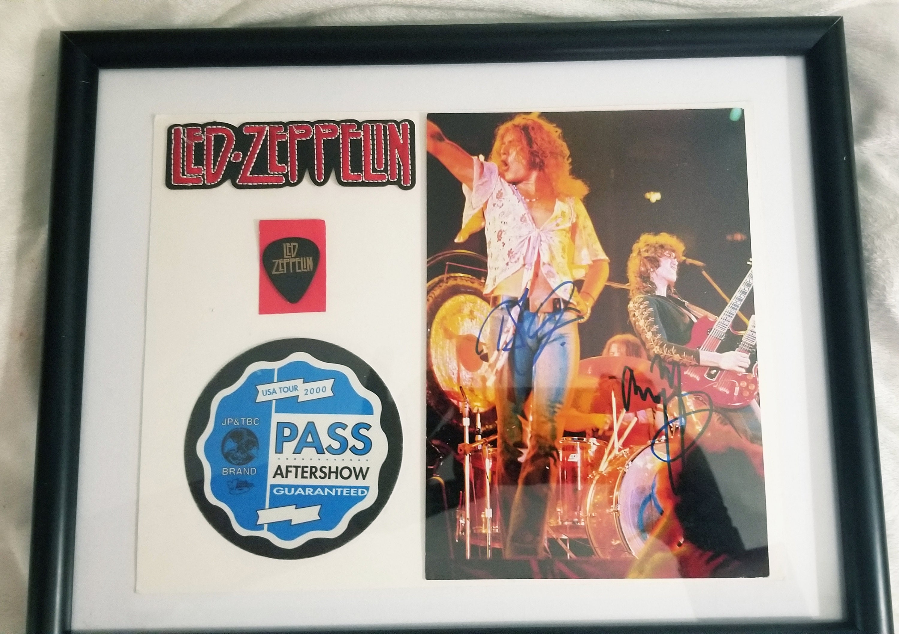 Robert Plant Signed Autograph Led Zeppelin Swan Song Framed Cd Display -  Jsa Coa
