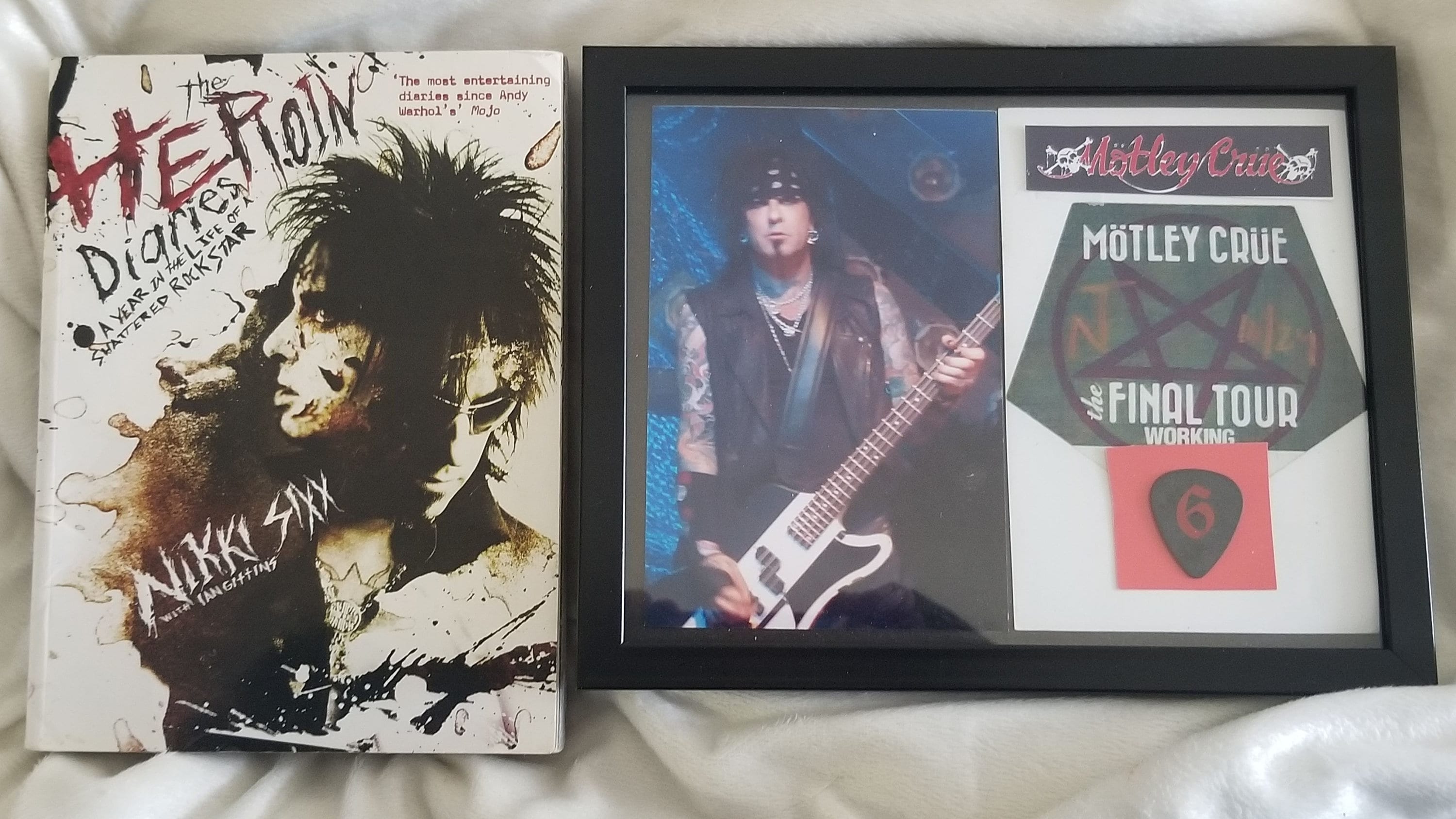 Motley Crue Nikki Sixx A.M Lot Heroin Diaries Book + Framed Photo