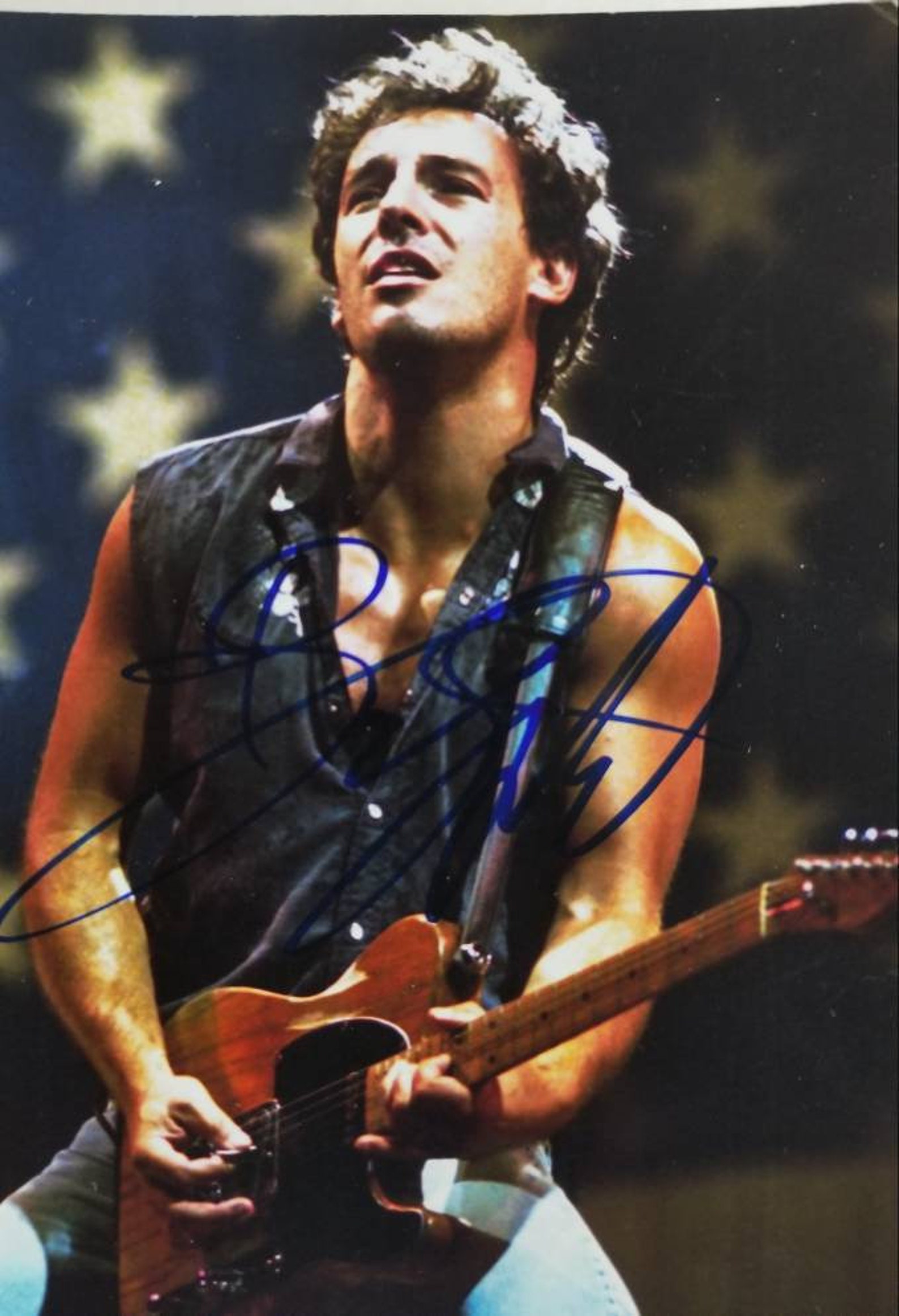 Bruce Springsteen Genuine Hand Signed Autographed Framed Photo Etsy