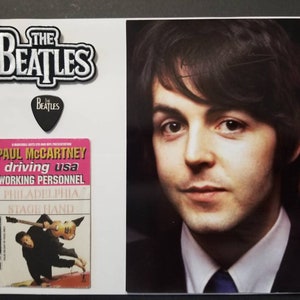 Paul McCartney Beatles  Genuine Signed Autographed Photo + guitar pick VIP pass framed display COA
