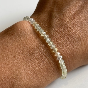 Prehnite Bracelet 4mm faceted Rondelle