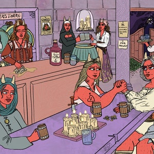 Guinevere’s Tavern, Feminist Art Print