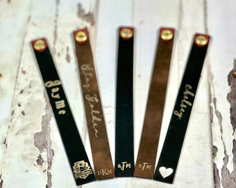Personalized Leatherette Bookmark | Special Occasion | Valentines Day | Anniversary | Book Club | Message
