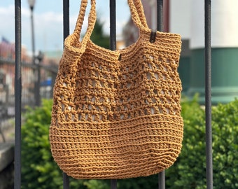 Crochet Market Bag, Crochet Tote Bag, Purse, Shoulder Bag