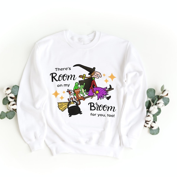 SVG | There's Room On My Broom For You, Too! | Halloween | NOT LAYERED | Sublimation Htv |Ghost | Retro