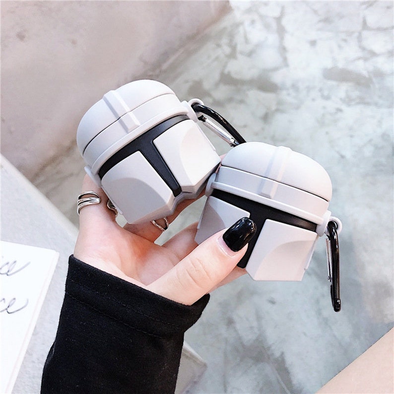 Cartoon Earphone Cases For AirPods 1 2 Case Holder shell AirPods Case Cute Star Wars Samurai Helmet