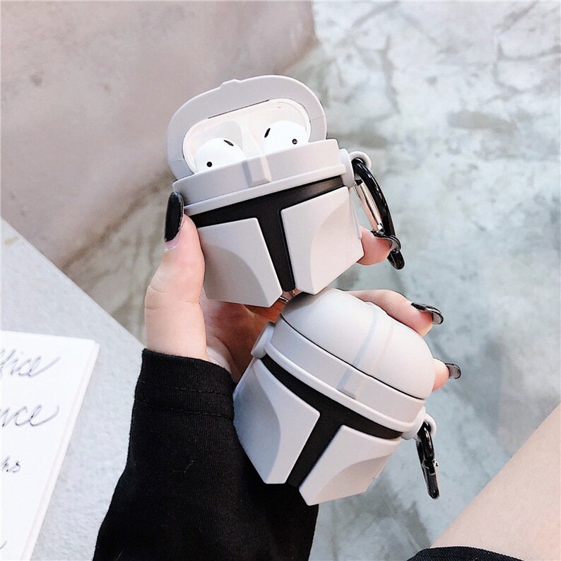 Cartoon Earphone Cases For AirPods 1 2 Case Holder shell AirPods Case Cute Star Wars Samurai Helmet