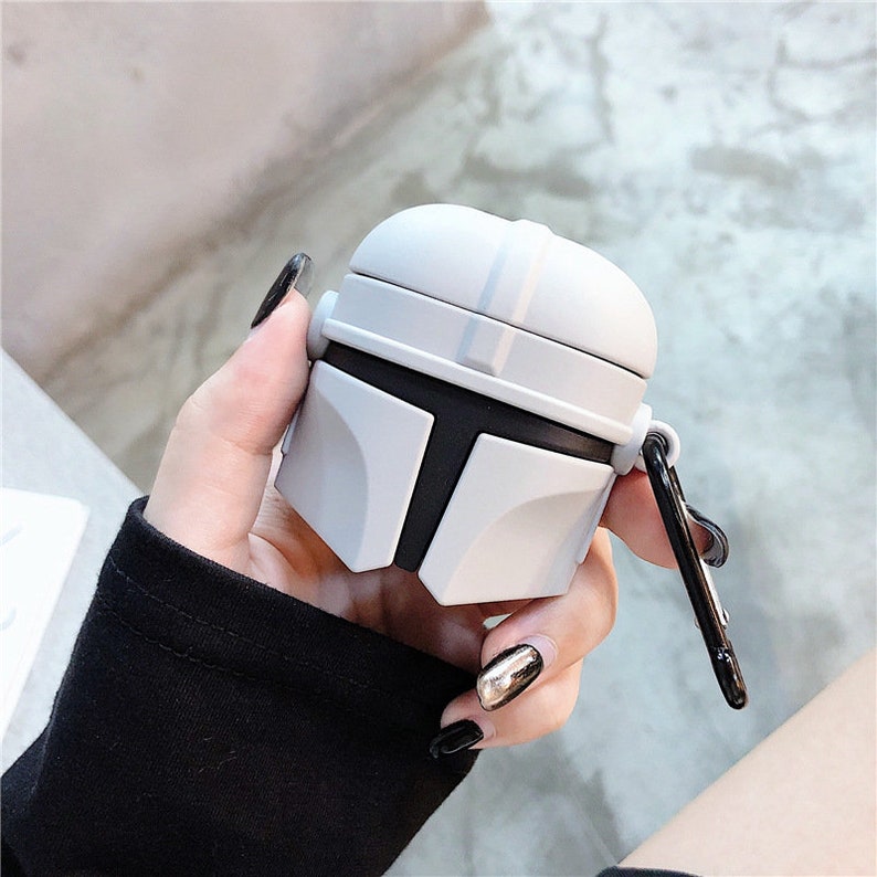 Cartoon Earphone Cases For AirPods 1 2 Case Holder shell AirPods Case Cute Star Wars Samurai Helmet