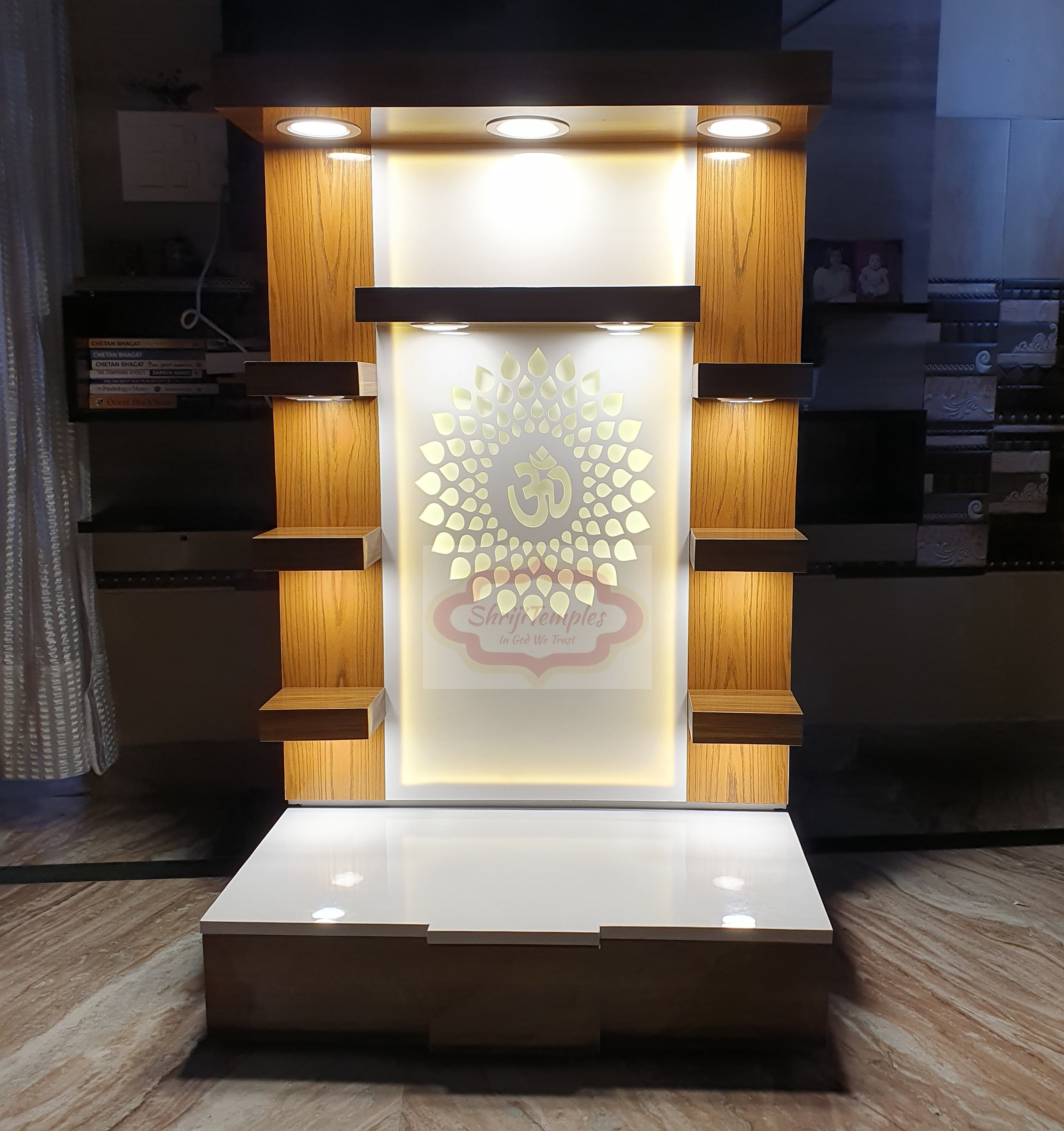 Shriji Temples Customized Wooden Temple With LED Light for Shriji Temples Customized Wooden Temple With LED Light for