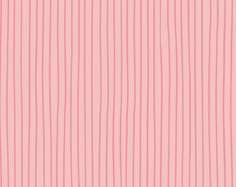 Valentine Blender Fabric, Valentines Day Pink Tonal Irregular Stripe, Swan Serenade Stripe in Pink by Riley Blake Quilting Cotton Fabric