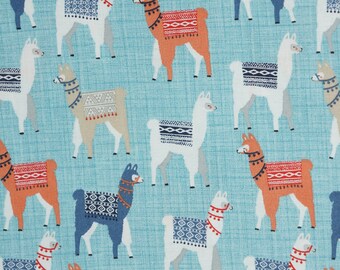 Poplin Fabric Woodland Fabric 100/% Cotton Llama Cotton Fabric