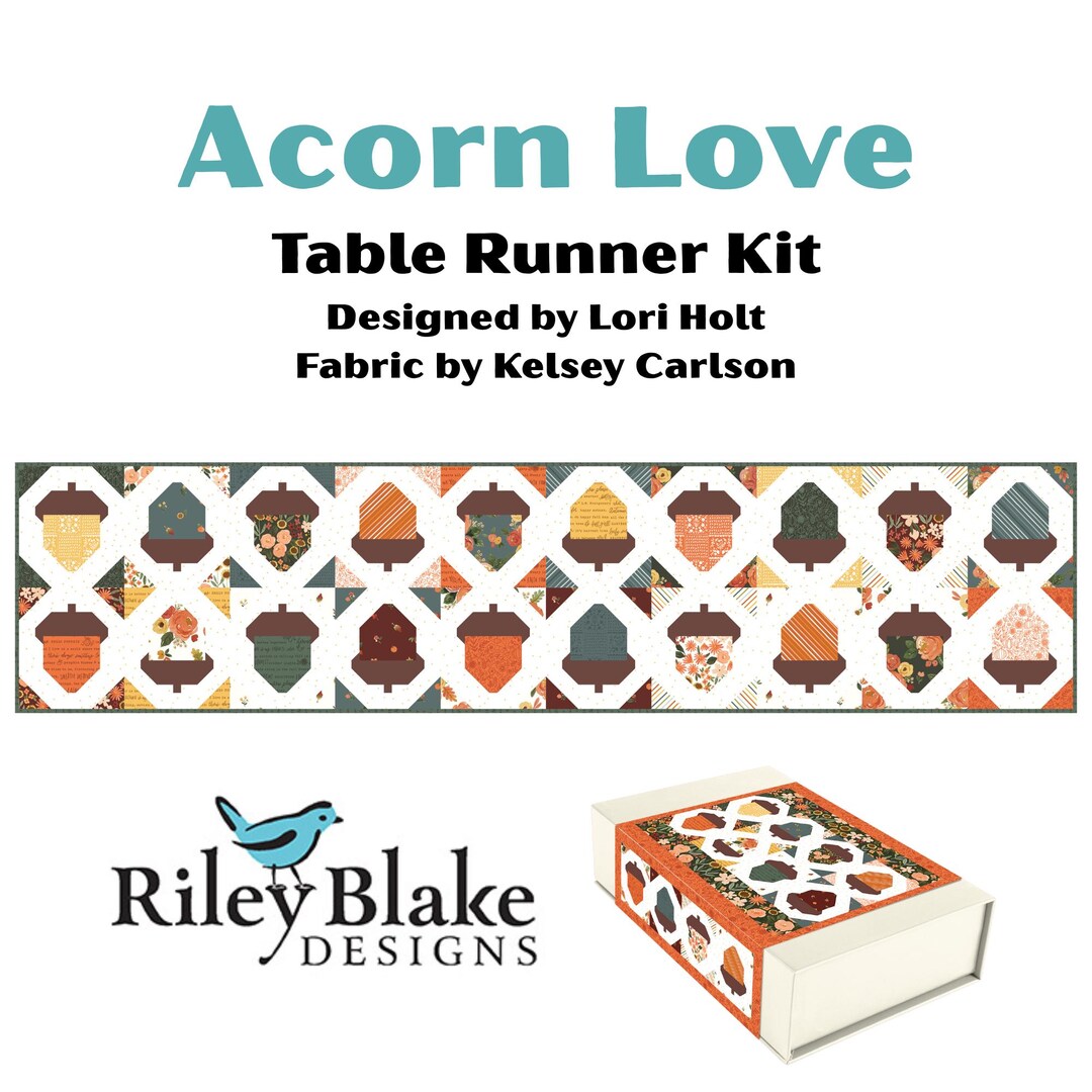 Acorn Love Table Runner Kit Designed by Lori Holt for Riley Blake, 65 ...