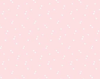 Heart Blender Fabric, Valentine Hearts on Pink Seasonal Basics by Riley Blake Quilting Cotton Fabric C655-PINK