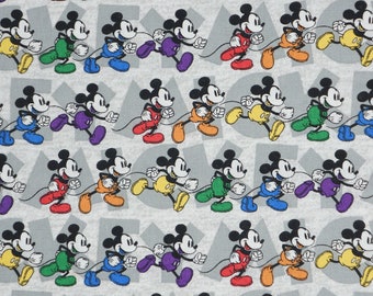 Disney Pride Mickey Running Licensed Disney Cotton Fabric