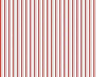 Stripe Blender Fabric, Take Heart Stripe Red on White by J Wecker Frisch for Riley Blake Quilting Cotton Fabric C15389-RED