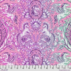 Pony Tales on Stardust Wild Orchid by Tula Pink for Free Spirit Quilting Cotton Fabric PWTP284.WILDORCHID By the Half Yard
