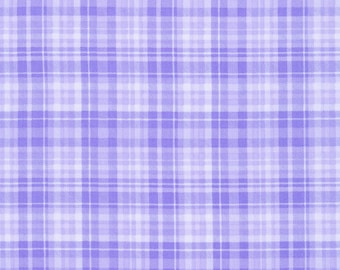 Purple Plaid Fabric, Lavender Plaid Flowerhouse Viola by Debbie Beaves for Robert Kaufman Quilting Cotton Fabric, Easter Plaid, Spring Plaid