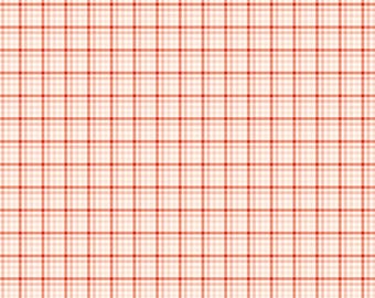 Valentine Plaid Fabric, You & Me Plaid on Cream by Sandy Gervais for Riley Blake Quilting Cotton Fabric C15406-CREAM