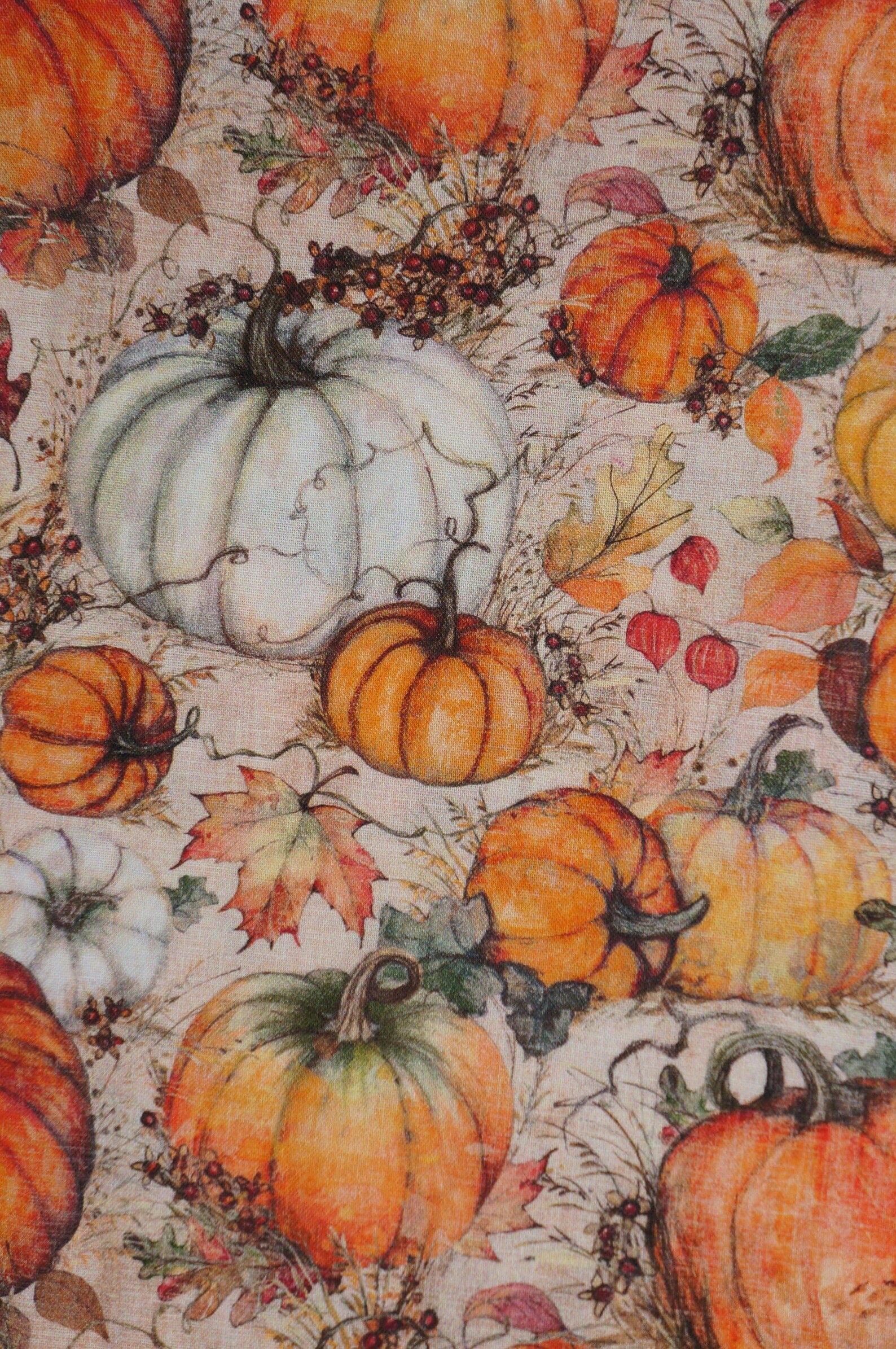 Fall Pumpkin Fabric, Pumpkins by Susan Winget Halloween Novelty Cotton ...