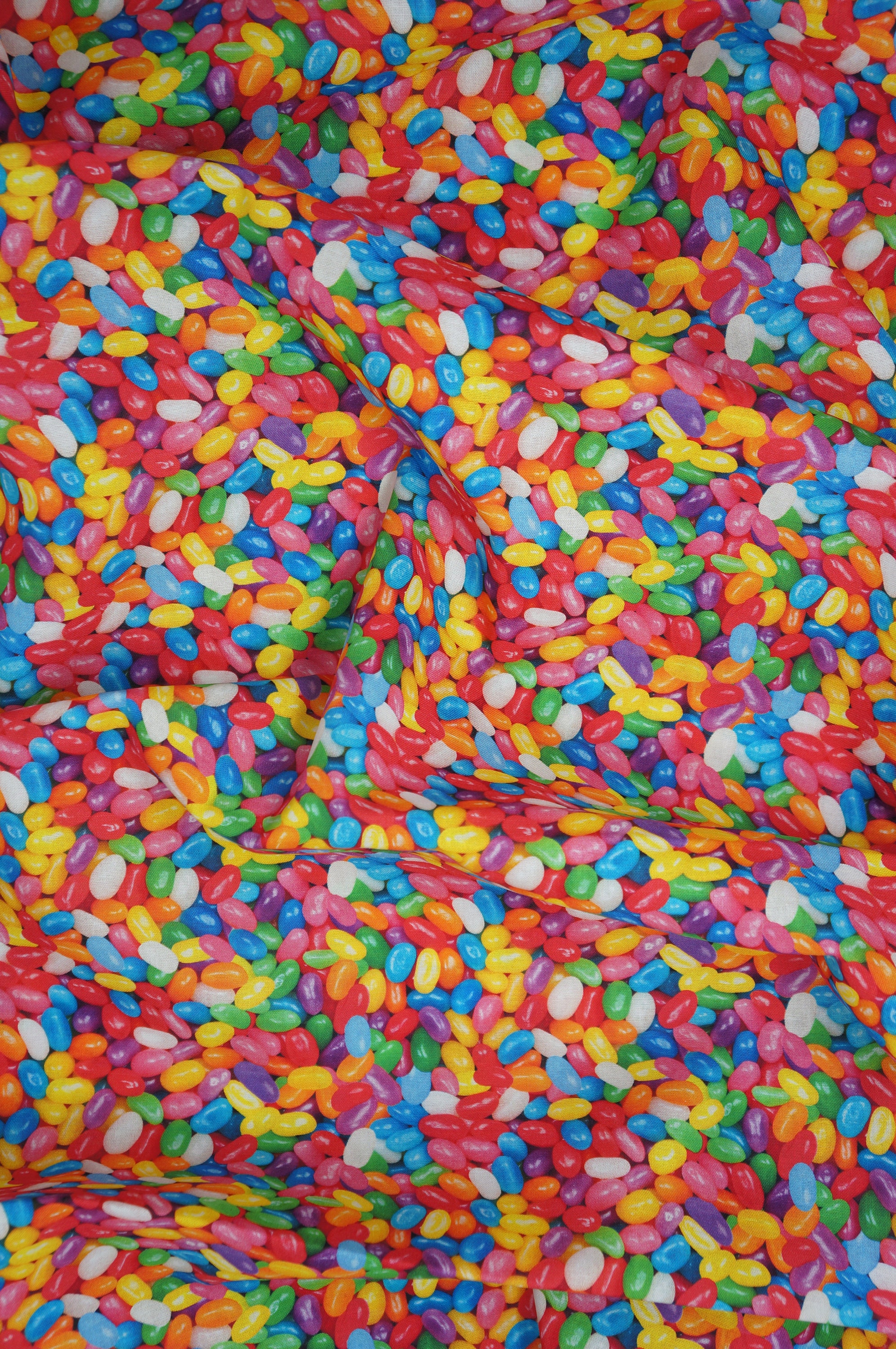 Jelly Bean Fabric, Jelly Bean Novelty Cotton Fabric, Easter Candy