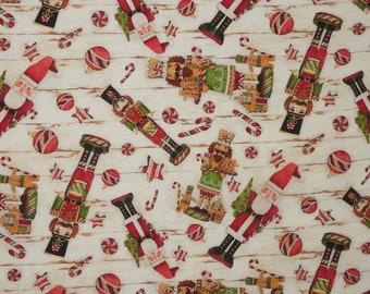 Christmas Nutcracker Fabric, Vintage Nutcracker by Susan Winget for Springs Creative Novelty Cotton Fabric