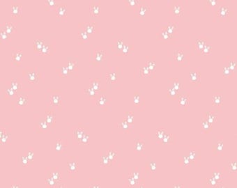 Pink Easter Bunnies Blender Fabric, White Bunnies on Light Pink Seasonal Basics by Riley Blake Designs Quilting Cotton Fabric C656-PINK