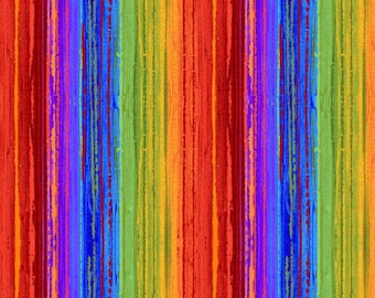 Rainbow Stripes Fabric, Rainbow Stripes Poppy Dreams by Timeless Treasures Quilting Cotton Fabric, Birthday Backdrop, CD3228-MULTI