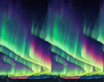 Northern Lights Wideback Fabric, Black/Multi Cosmic Flow 108" Wideback by Crazy Marie for Studio E Quilting Cotton Fabric 8458-78