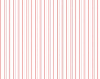 Stripe Blender Fabric, Take Heart Stripe Pink on White by J Wecker Frisch for Riley Blake Quilting Cotton Fabric C15389-PINK