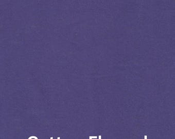 Solid Purple Flannel Fabric, Solid Eggplant Purple by Robert Kaufman Cotton Flannel Fabric, 2 Ply double brushed F019-EGGPLANT