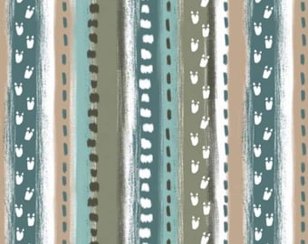 Dinosaur Flannel Fabric, Going Dino Stripe by David Textiles Novelty Flannel Fabric, DX-2570-4F-1