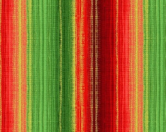 Christmas Stripe Fabric, Red Green and Gold Stripe Metallic by Chong-a Hwang for Timeless Treasures Quilting Cotton Fabric CM2902-HOLIDAY